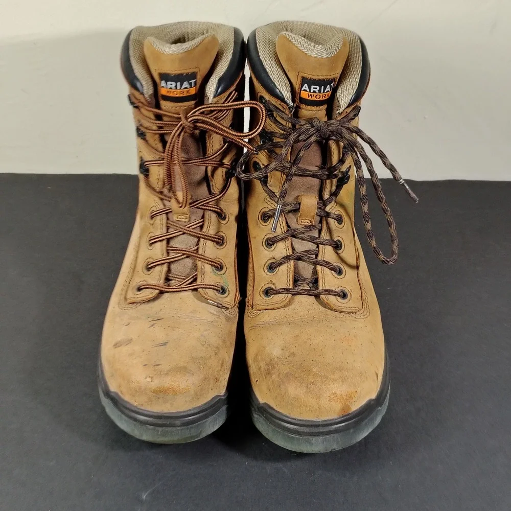 Ariat Work Boots Mens 9 D Tan Turbo 8